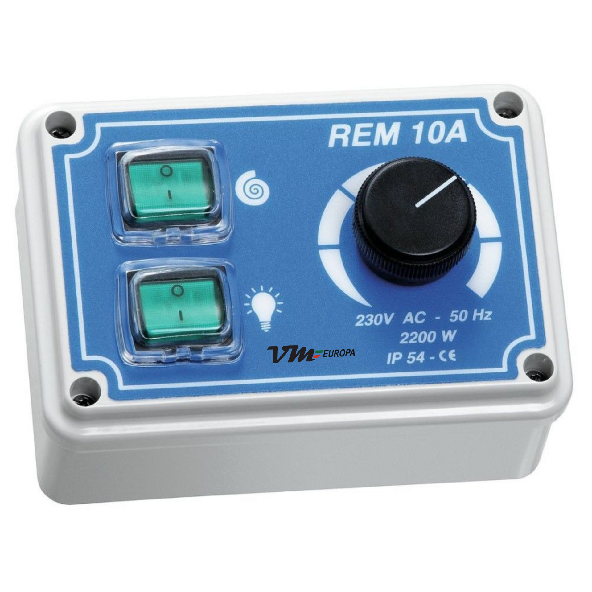 Einstellbarer stufenloser Regler - Drehzahlregler REM10A - 116016 Hochkalibriger Regler - IP55 Schutzklasse