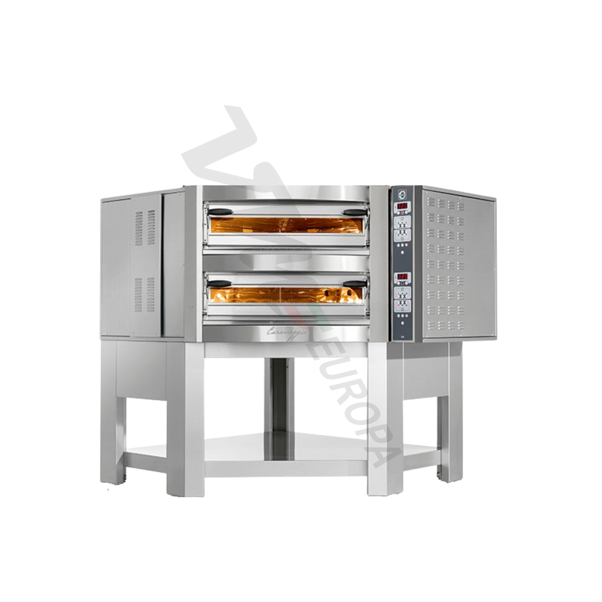 Cuppone Caravaggio Pizzaofen für 8 Pizzen Ø35cm 2 Kammern Knopfsteuerung - CR835/2CD