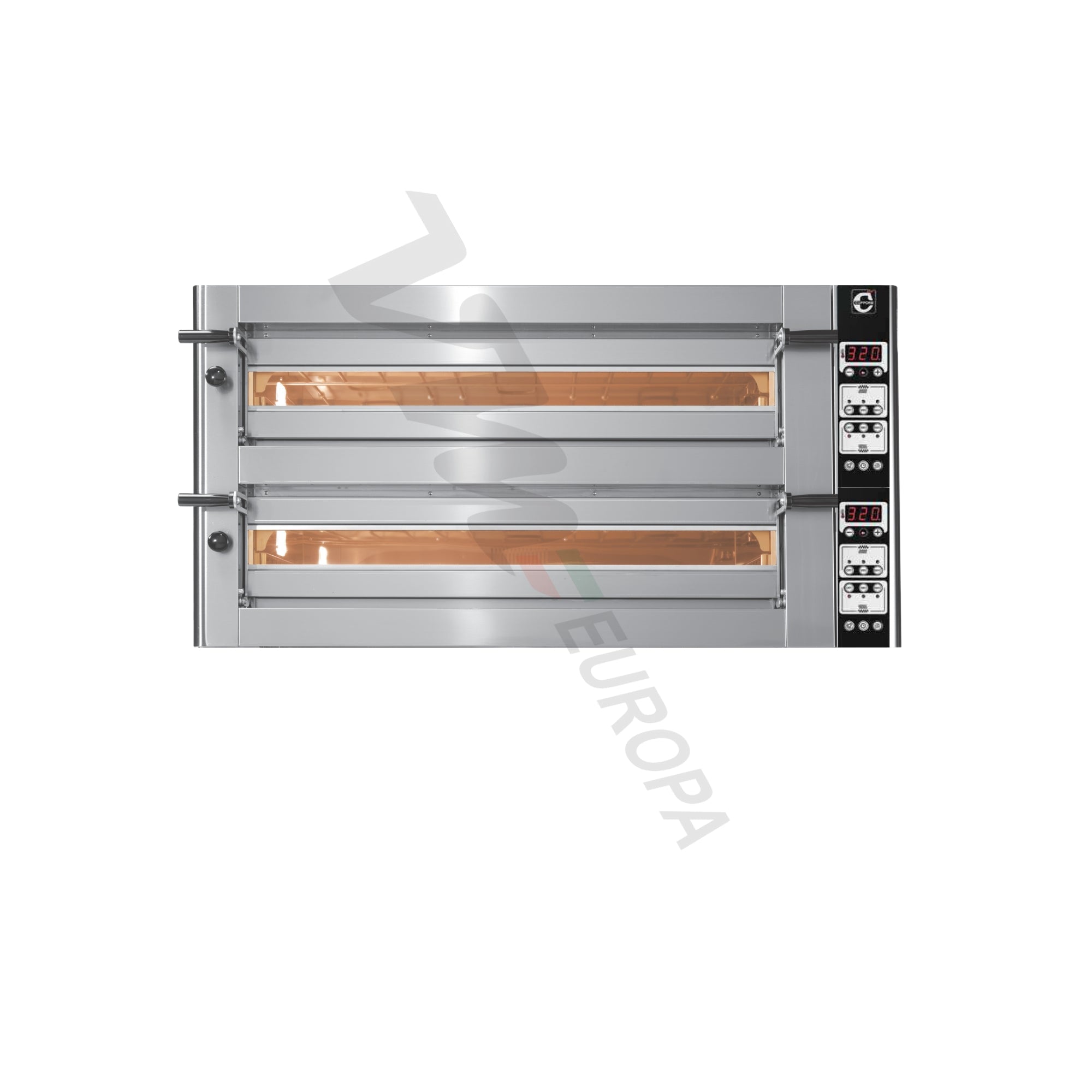Cuppone Donatello Pizzaofen für 6+6 Pizzen Ø35cm Lang 2 Kammer Digital - DN635L/2D