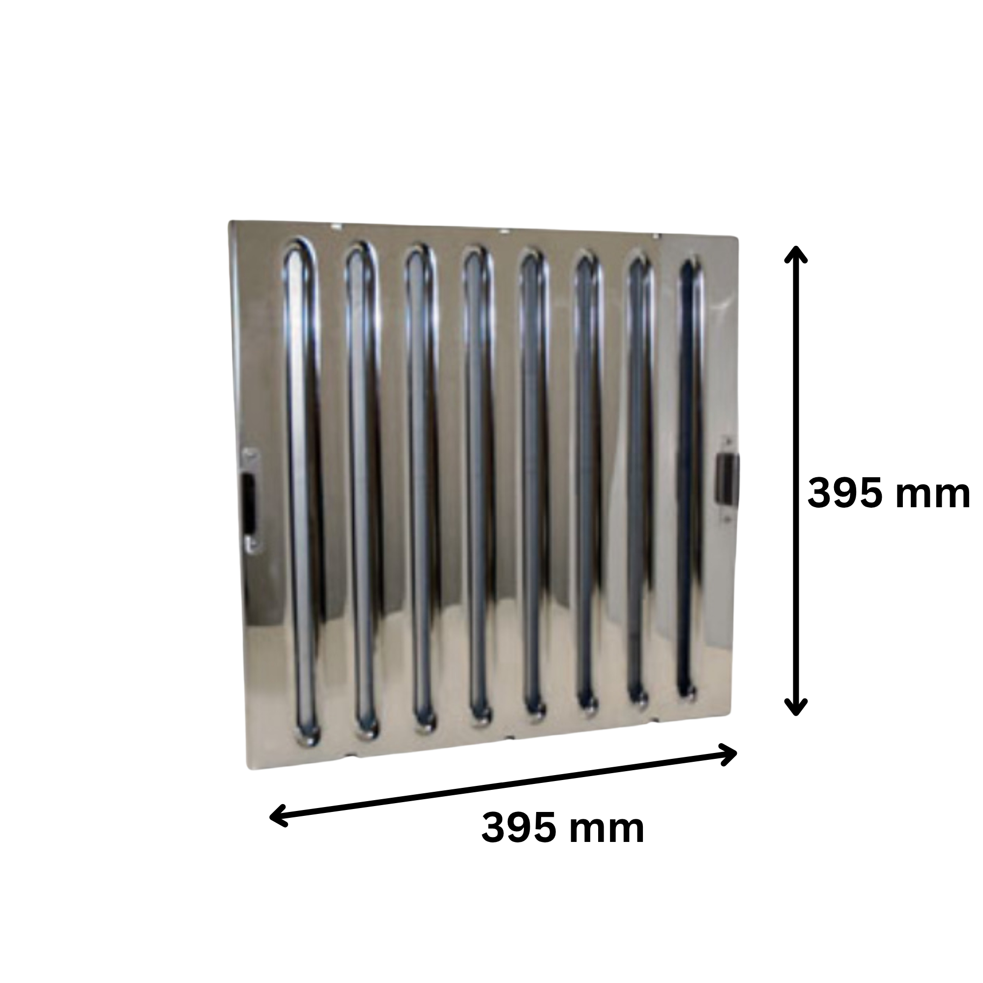 Flammschutzfilter 395x395 mm Typ B Edelstahl, Gastro Abzugshaube - VM Europa