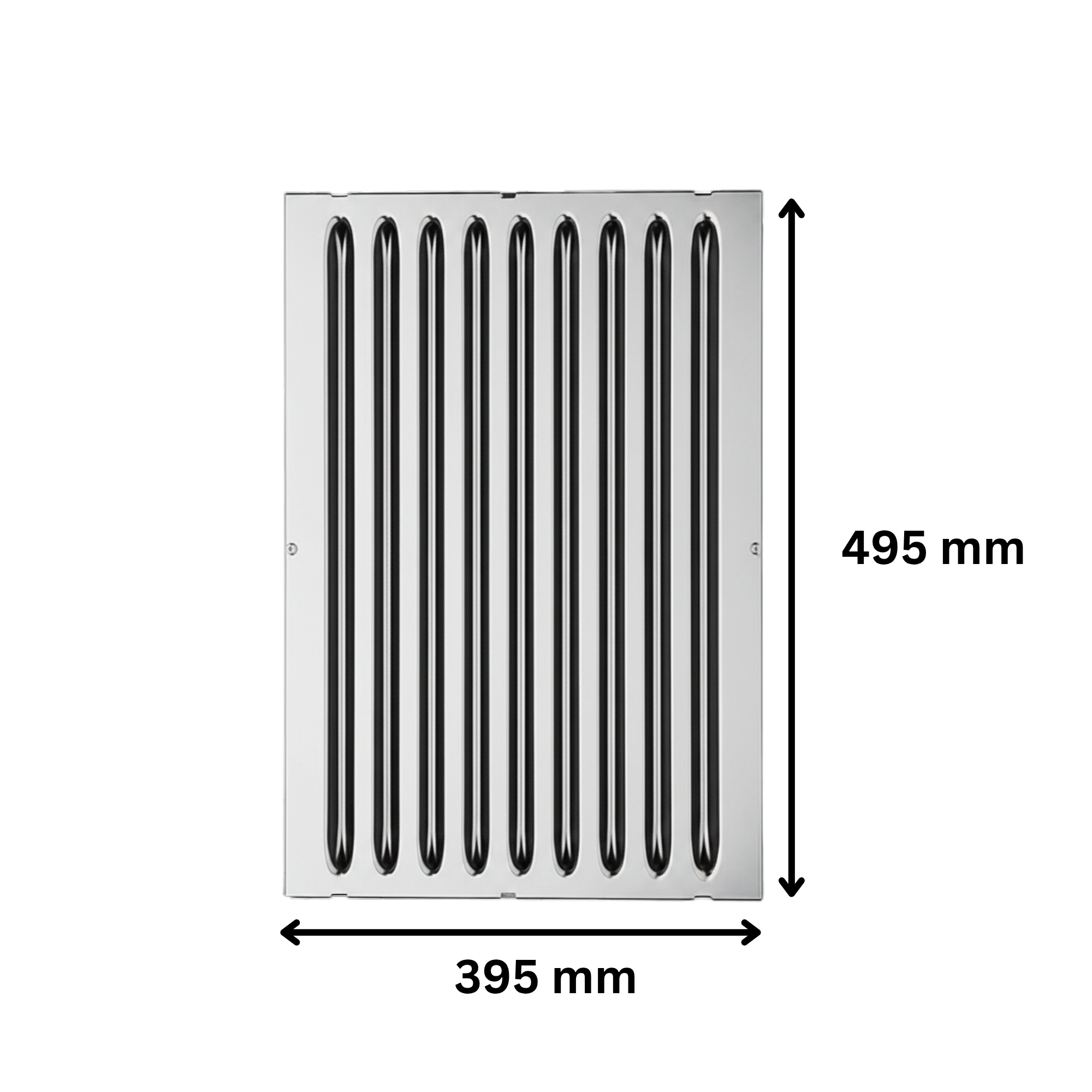 Flammschutzfilter 395x495mm Typ B Edelstahl, Gastro Abzugshaube - VM Europa