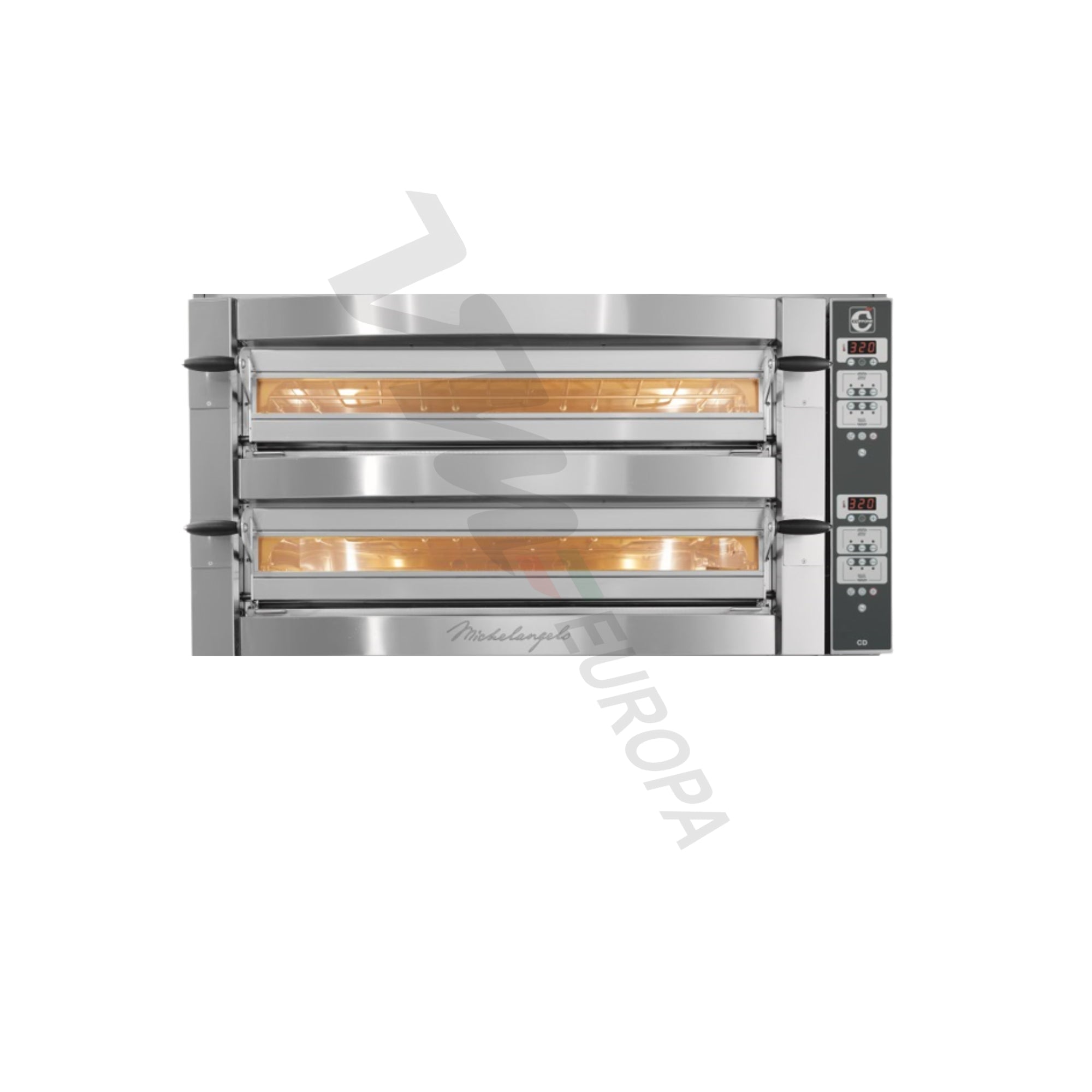 Cuppone Michelangelo Pizzaofen für 6 Pizzen Ø35cm 2 Kammern Knopfsteuerung - ML635/2CD