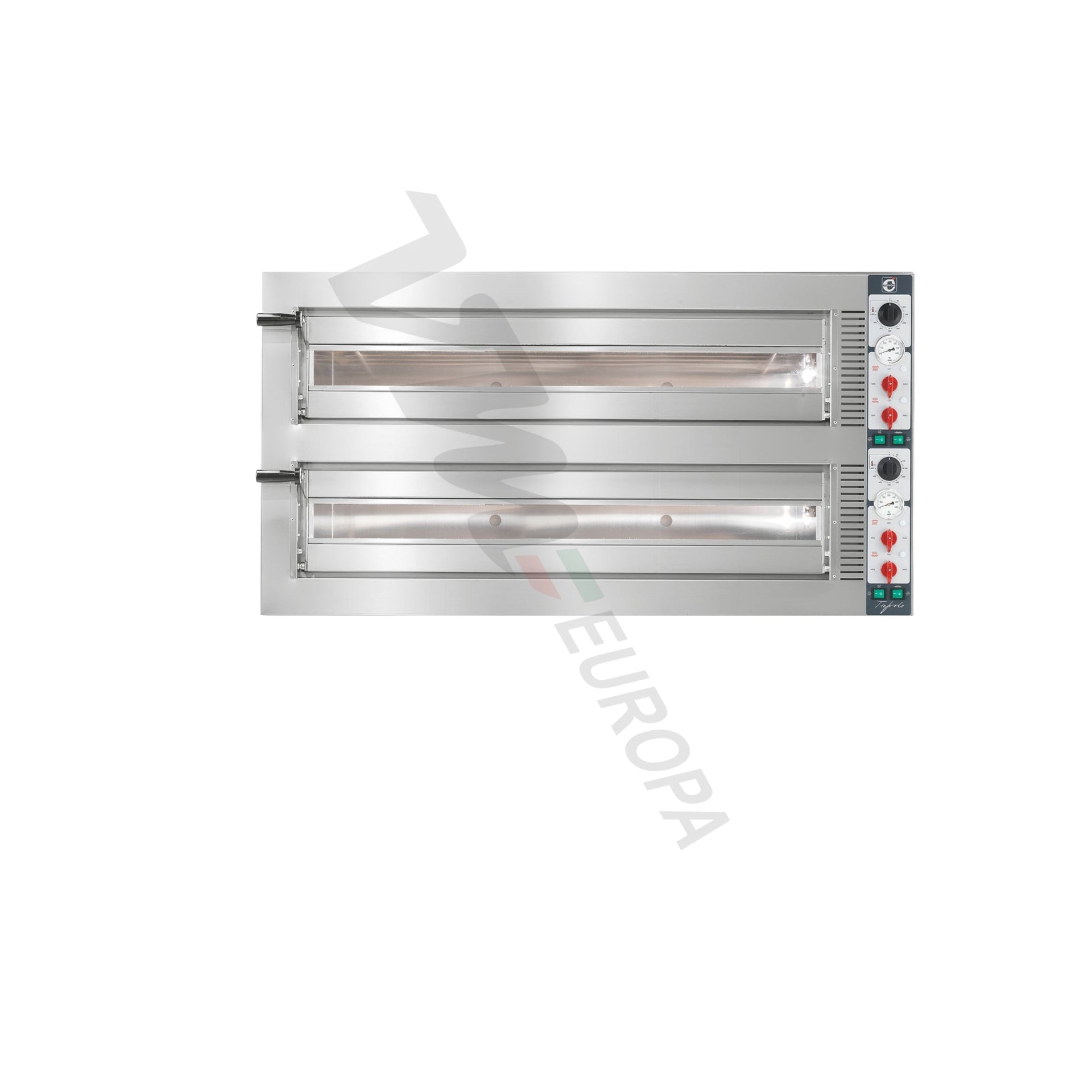 Cuppone Tiepolo Pizzaofen für 6 Pizzen Ø35cm Lang 2 Kammern Kombisteuerung - TP635L/2CM