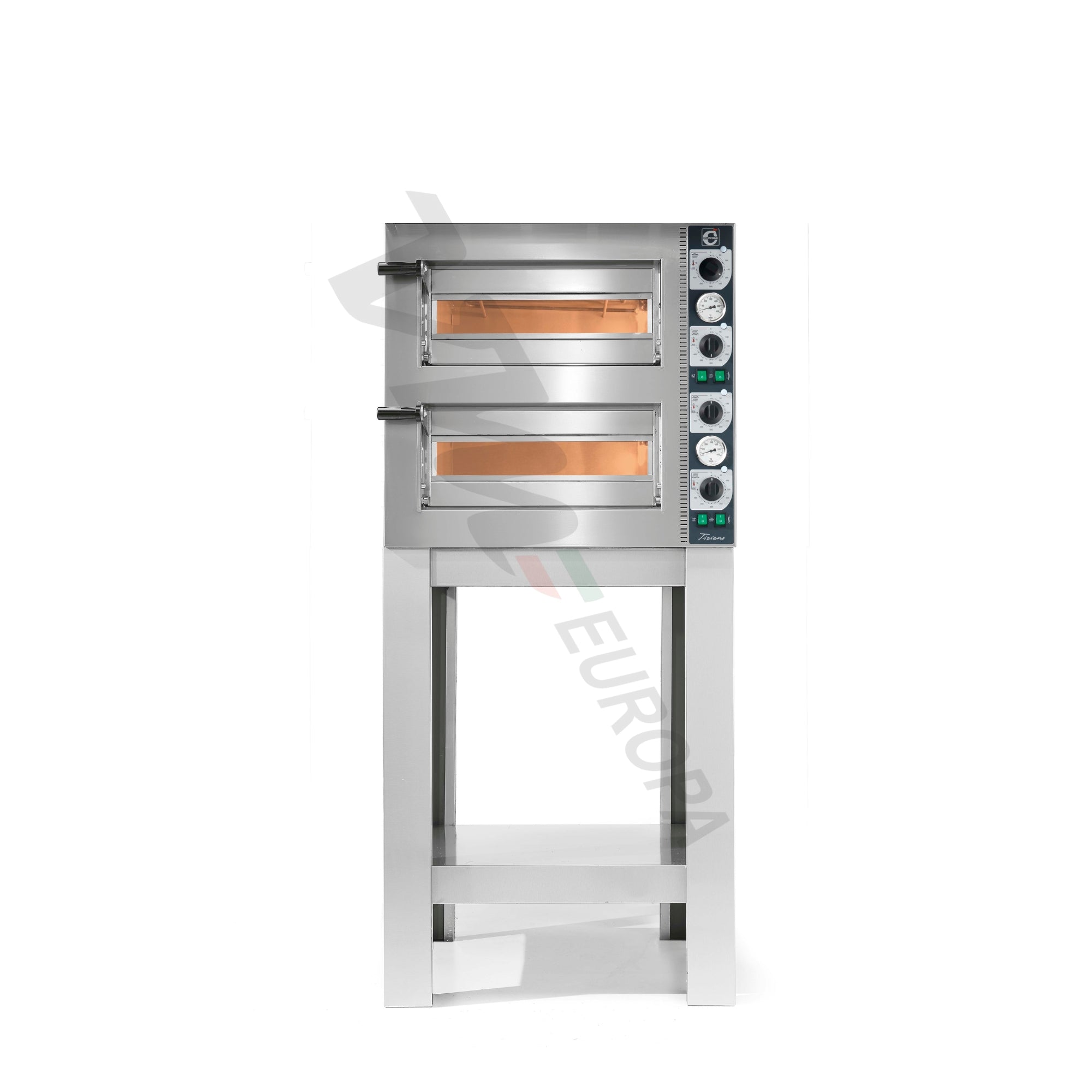 Cuppone Tiziano Pizzaofen für 4 Pizzen Ø20cm 2 Kammern Mechanisch - TZ420/2M