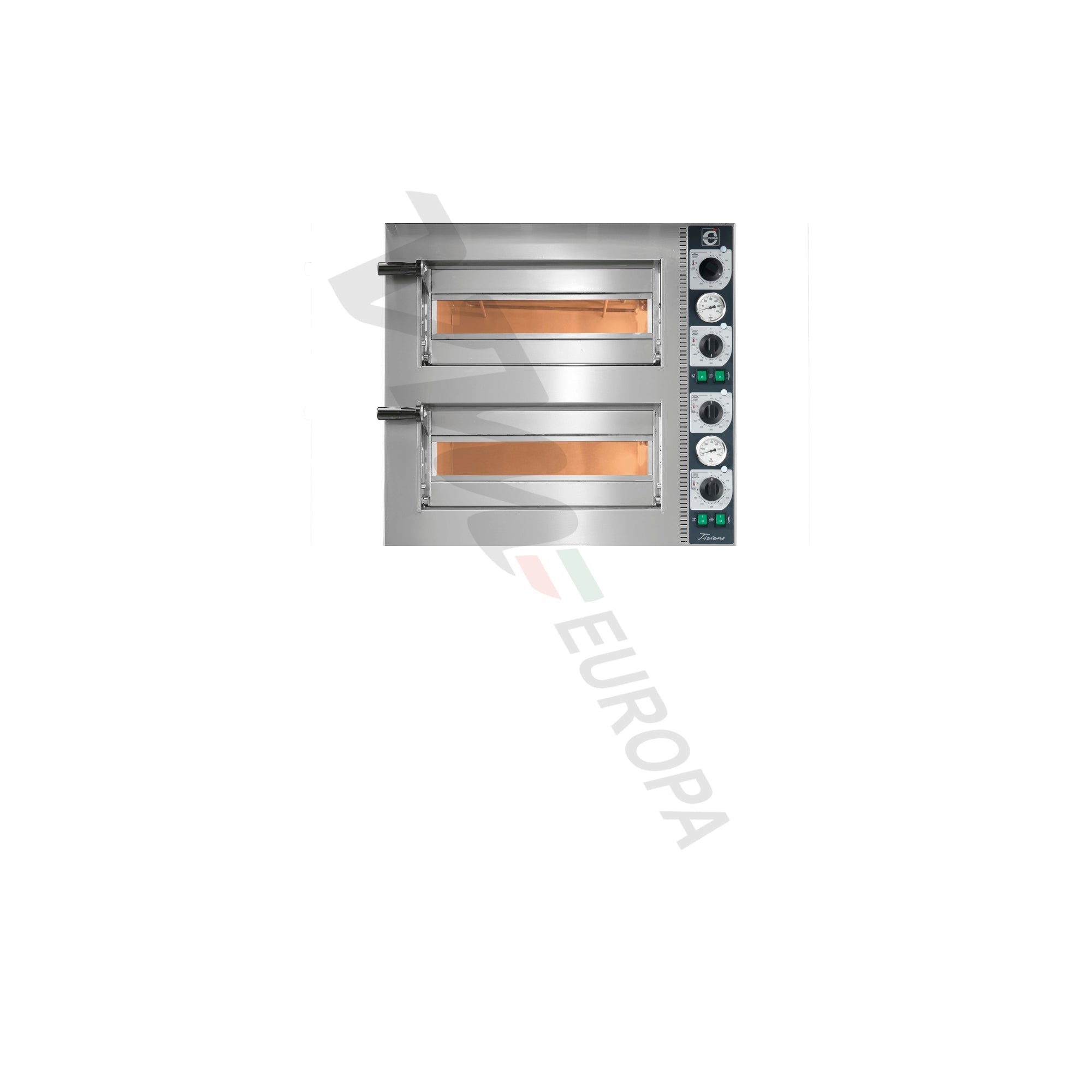 Cuppone Tiziano Pizzaofen für 4 Pizzen Ø20cm 2 Kammern Mechanisch - TZ420/2M